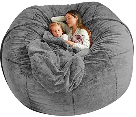 Överdimensionerad säcksäck, fluffig plyschig lazy soffa, bärbar vardagsrumsmöbler säcksäckar stolsöverdrag för vuxna, jättelounger (utan fyllnadsmaterial)