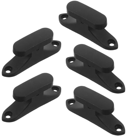 FOMIYES 5pcs Violin and Viola Bow Holder Clips Black Plastic Secure Hold Quick Installation Musical Instrument Accessories for Performances and Outdoor Use
