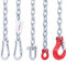 Seilwerk STANKE 150cm Kit de Fixation pour hamac, pour balançoire d’intérieur et pour Sac de Frappe : chaîne en Acier galvanisé 6 mm + Manille de Levage 8mm