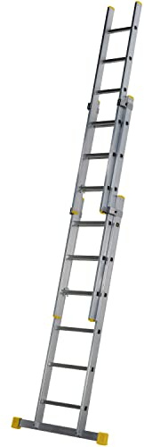 Werner Aluminium Triple Section Extension Ladder Box Section 1.89m