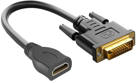 Bolwins B93S DVI zu HDMI Adapter, DVI-D (24+1) Stecker auf HDMI Buchse, 4K High Speed Adapterkabel für HDTV, Full HD 1080P, TV, Beamer, PC