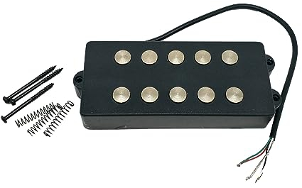 5 Saiten Bass Pickup Set Mini Double Coil Pickup mit Feder und Schrauben Gitarrenmontage Zubehör für E-Bass Bass Tonabnehmer 5 Saiten Bass Pickup Set Mini Bass Bridge Pickup