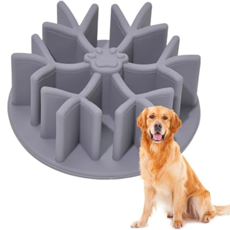 Insert pour mangeoire lente pour chien - Insert pour bol en silicone alimentaire, design pour manger lentement avec forte ventouse | Forte aspiration anti-avalation, mangeoire lavable en lavat
