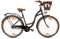 Goetze Style 28 Zoll Damen Citybike, 18 Zoll Aluminiumrahmen, Tiefeinsteiger, 3-Gang Nabenschaltung, Rücktrittbremse, LED-Beleuchtung, Gepäckträger, Komfortsattel, Rattankorb mit Stoffeinsatz!