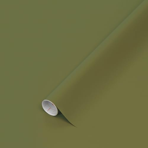 d-c-fix Möbel-Klebefolie Olive green, 67,5 cm x 2 m - abwaschbare und selbstklebende Deko-Folie für Küche, Schrank, Tisch & Fensterbank - modern & nachhaltig
