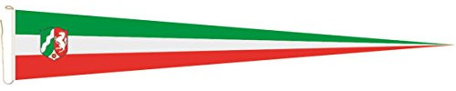 U24 Langwimpel Nordrhein - Westfalen NRW Fahne Flagge Wimpel 150 x 40 cm Premiumqualität