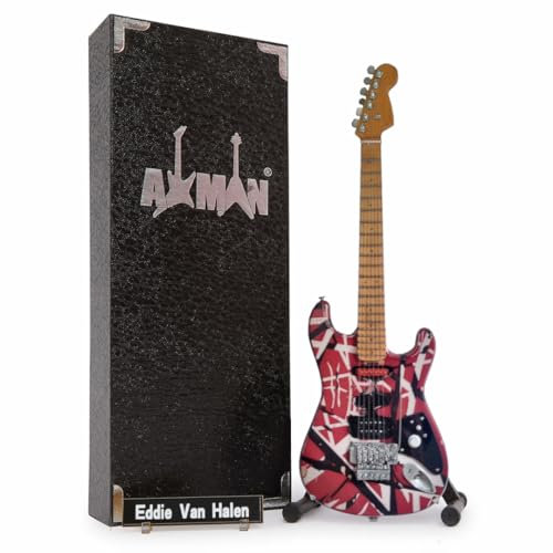 AXMAN Eddie Van Halen Miniatur-Gitarre - Rot, 25 cm, Handgefertigt, Musikgeschenk