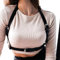 XUBX Punk Leder Körperkette Damen, PU Leder Schwarz Gothic, verstellbare Körperkette Gothic Bauch Taillengürtel Rock PU Leder geschichteter Gürtel für Mädchen Kleid Halloween Kostüm
