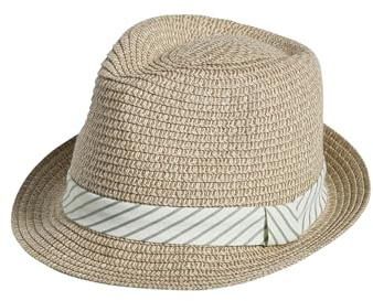 VERTBAUDET Chapeau Panama Aspect Paille Garçon Rayures