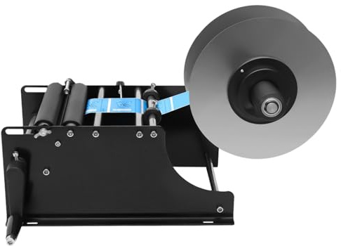 JDBDU etikettmaskin manuell märkningsmaskin 10–30 etiketter per minut, runda flaskor etikettmaskin flasketiketterare för 2–12 cm flaskdiameter