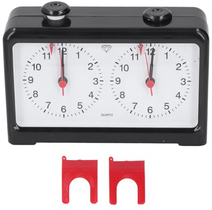 Sunicon timer per scacchi al quarzo, ornamenti retrò multifunzionali, orologio da scacchi alimentato a batteria per scacchi