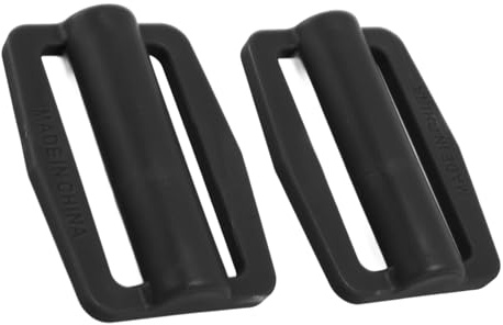 TYTOGE Lot de 2 poids de plongée en acier et plastique résistant à l'érosion avec boucle à dégagement rapide pour plongée sous-marine et pêche au lance (noir)