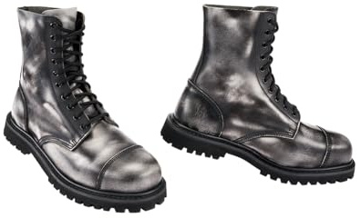 Brandit Phantom Rub Off 10 Eyelet Boots, olika färgvarianter, storlekar UK4/EU38 till UK13/EU47, Svart grå, 39 EU