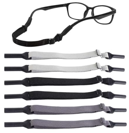 KEPYATI 6 Piezas Cordón Para Gafas Ajustable, Correa Elástica De Retención De Gafas, Cordones Para Gafas De Sol Y Gafas Deportivas, Cinta Para Gafas Para Niños Hombre Mujer