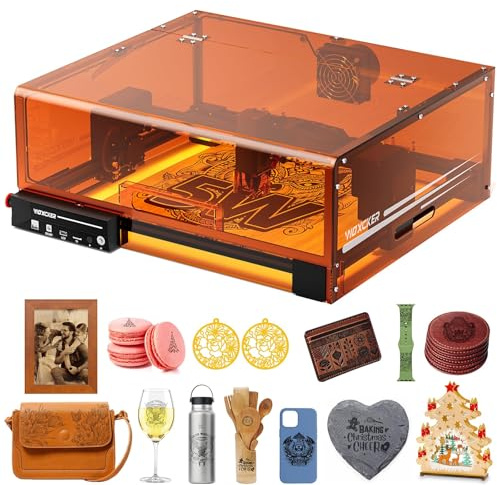 Laser Graviermaschine, L2 MAX 5.5W Beiliegender Lasergravur Maschine 300x300 mm, CNC Graviermaschine Hochpräzise Laser Cutter, Gravieren und Schneiden Holz Metall Glas Geeignet für Anfänger