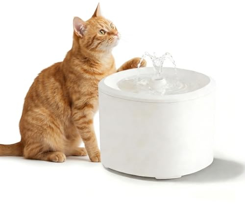 Cat Water Fountain, 84oz/2.5L Automatic Pet Drinking Fountain with 3 Filters & Pump, Ultra-Quiet Circulating Cat Fountain, Encourages Hydration for Cats, Small Dogs(USB Interface)