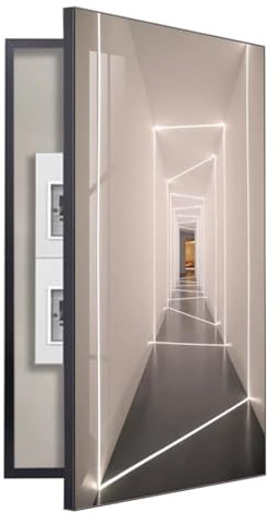 Electric Meter Cover Decorative Painting, Aluminum Frame Hanging Pictures - Distribution Box Circuit Breaker Panel, Fuse Cabinet(85x170cm)