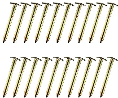 Stål T-profil sill, tälttering, camping, 30–40 eller 50 cm Moritz® (20 stycken, 40 cm)