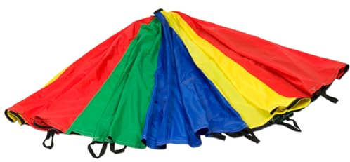 Sport-Thieme Schwungtuch Premium | Mit kräftigen Gurtbändern | Outdoor geeignet | Inkl. Packsack | Bunt | Fördert Fantasie und Kreativität | Verschiedene Größen