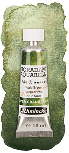 Schmincke – HORADAM® AQUARELL, Super Granulation, Wald Braun, 15 ml, sehr stark granulierende Farbtöne, feinste, supergranulierende Aquarellfarben