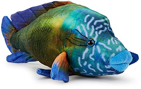 Zappi Co Weich gefülltes Kuscheltier für Kinder Bedruckter Lippfisch Plüschtier (28-30 cm) Safari-Tiere Kollektion Plüschteddy Neugeborenes erstes Kind