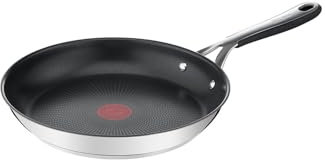 Tefal Jamie Oliver Essential Bratpfanne, 24 cm, Antihaftbeschichtet, Induktion, Rund, Schwarz