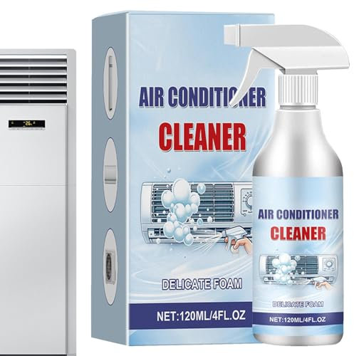 Spray mousse pour climatiseur | Nettoyant mousse sans rinçage 120 ml sans rinçage, nettoyant à bulles domestique tout usage, nettoyant efficace pour la saleté et la graisse