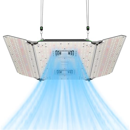 VIVOSUN AeroLight Wing AW400, inställbart spektra, LED-växtlampa 400 W med integrerad cirkulationsfläkt, appkompatibel, används med styrenhet E42A/E25 för att uppnå fler funktioner