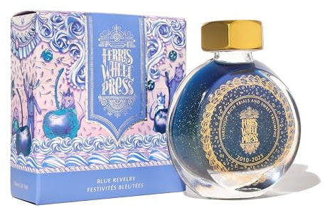 Ferris Wheel Press Fountain Pen Ink, Everyday Ink Collection, Cobalt Blue with Duochrome Pink/Green Shimmer, 38ml