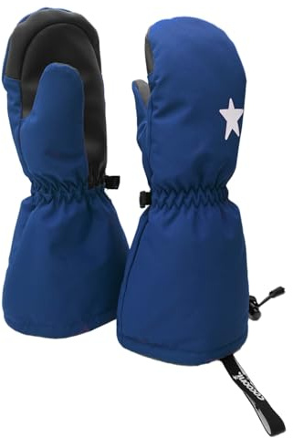 cocooni® Kinder Schnee Handschuhe Winter – wasserdichte Performance Fäustlinge Pino - warm mit 3M™ Thinsulate für Jungen & Mädchen 2–7 Jahre (Blau, 4-6 Jahre)