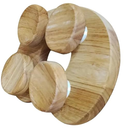 Bastukudde i trä nackstöd med roterbar design för nackstöd, ergonomisk kudde för hemspa och rumsanvändning