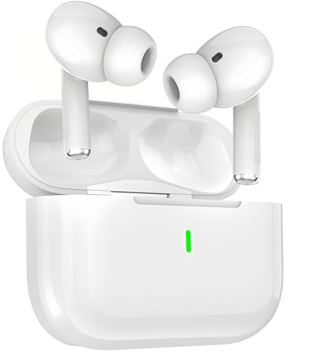 iLove Écouteurs sans fil Bluetooth 5.3 intra-auriculaires avec étui de charge, son stéréo HiFi, écouteurs étanches IPX7, 48H d'autonomie, écouteurs sans fil à commande tactile pour iOS/iPhone/Android