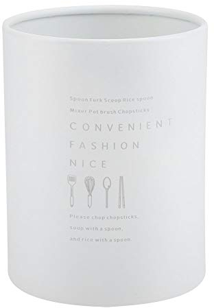 Portautensili da Cucina per Utensili da Cucina da Banco Crock, Moderno Portaposate in Acciaio Inox, Pratico Vasetto per Utensili da Banco per Forchetta Cucchiaio Coltello Spatola Posate(bianco)