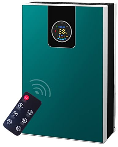 Dehumidifier Dehumidifiers Fors Home Damp Dehumidifyer Smart Portable Glass Air Purifier Quiet Laundry Drying for Bathroom Basement Home (Green 01)