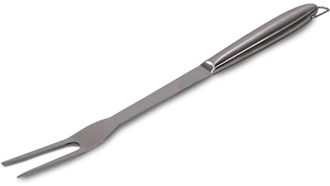 Frischluftküche Fourchette à barbecue en acier inoxydable - Permet de broquer la viande et les légumes en toute sécurité - Un must pour tous les maîtres du barbecue - Simplifie la manipulation des