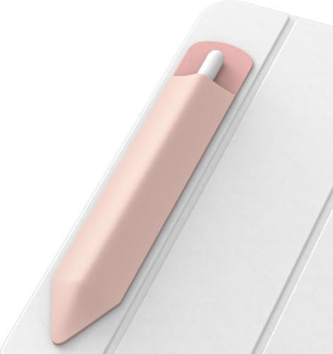 Mizi (2 Pack Pencil Holder Sticker for Apple Pencil 1st and 2nd Gen, Elastic Stylus Pocket Pouch Adhesive Stylus Pen Sleeve Attached to Case for Apple Pencil and Other Stylus Pens - Pink
