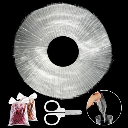 HOCUCHELAND 200 Stück PVA Beutel Angeln, 5 x 10cm PVA Beutelen Karpfenangeln, Schnell Auflösende PVA Bags, Wasserlösliche Tüten für Boilies Karpfen, Futter, Dosenmais, Fischmehl, Pellets Angeln