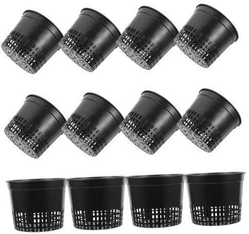 UKCOCO 12pezzi Forniture Per Coltivazione Fuori Vasi Rete in Plastica Vasi Per Piante Fessure Contenitori Da Giardino Riutilizzabili
