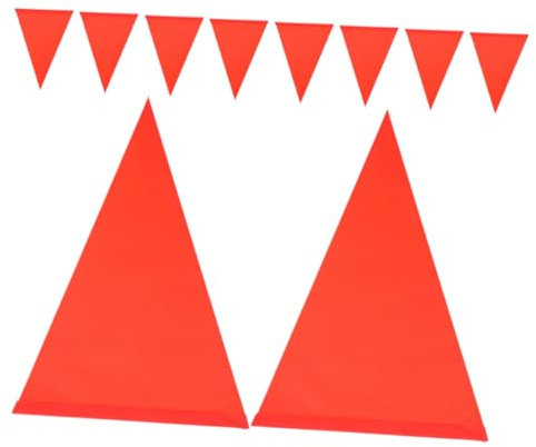 COOPHYA 10Pcs Reflective Bicycle Safety Flags Bright PVC Pennant for Bikes Scooters Wheelchairs Electric Cars Easy to Install Versatile Visibility Enhancement Red