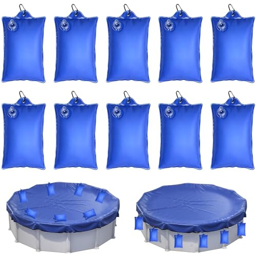 Pesi per Copertura Piscina,10 Pezzi Pesi per Coperture per Piscine,Pesi per La Copertura Della Piscina in PVC,Sacco D'acqua per Piscine Invernale