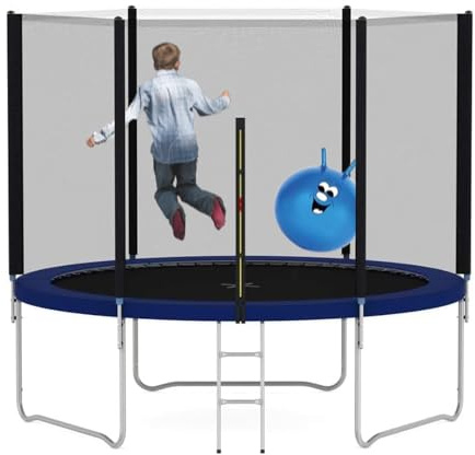 Heavy Duty 6FT 8FT 10FT 12FT 14FT Outdoor Trampoline with Enclosure Net for Kids Spring Cover Ladder FREE Space Hopper - 6FT