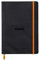 Rhodia 117742C Notizheft Goalbook (DIN A5, 14,8 x 21 cm, Dot, praktisch und trendige, mit weichem Deckel, 90g, elfenbeinfarbigem Papier, 120 Blatt, Gummizug, Lesezeichen) 1 Stück, Schwarz