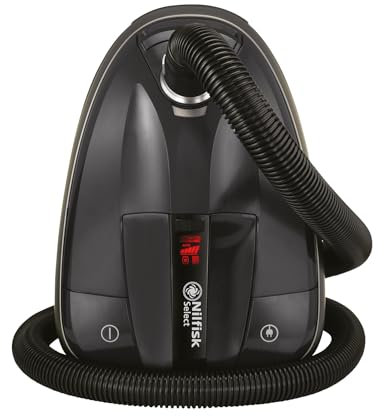 Nilfisk Staubsauger Select für Böden und Teppiche – Anti-Allergen-Staubsauger mit HEPA-Filter, entfernt Pollen von Böden und aus der Luft - Schwarz (BLSU13P08A1)