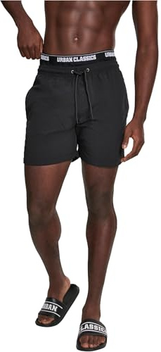 Urban Classics Badbyxor för män två i en-badshorts, badshorts för män finns i 3 färger, storlekar S–XXL