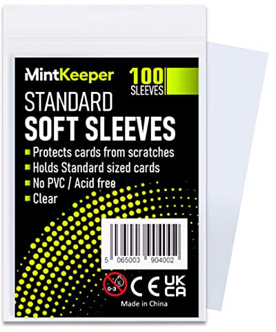 MintKeeper - Standard Soft Card Sleeves - Trading Card Penny Sleeves Compatible with Most Standard Sport and Trading Cards (1 Pack)