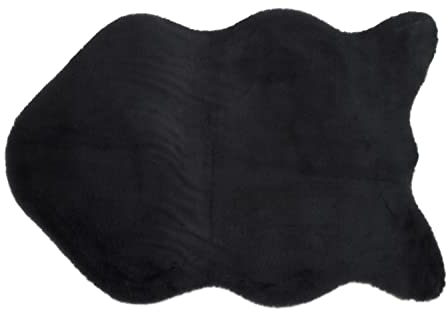 Gözze - Eleganter und Weicher Teppich aus Kunstleder, 80 x 120 cm - Anthrazit