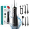 COSLUS Water Flosser, Water Dental Flosser for Teeth, 2025 Upgrded 10 Levels Smooth Control Portable Rechargeable Waterproof Oral Irrigator, 300ML & 5Jet Tips Electric Flossing Dental Pick for Travel
