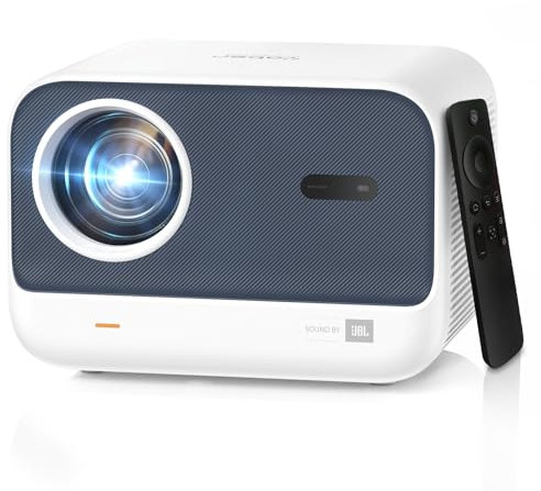 【Sound by JBL】Native 1080P Mini Projector, Auto Focus & Vertical Keystone Portable Projector, WiFi 6 Bluetooth 50% for Bedroom/Home Cinema/Outdoor/iOS/Android