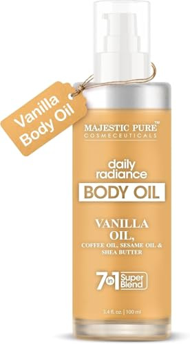 Majestic Pure Vanilla Body Oil with Shea Butter - 3.4 Fl Oz