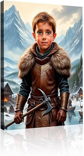 Tailored Canvases Personalized Portrait - Canvas Print with your Photo - Personalized Canvas Pictures - Custom Picture - Warrior Legends Personalized Portrait Canvas (Style and Size Varies)